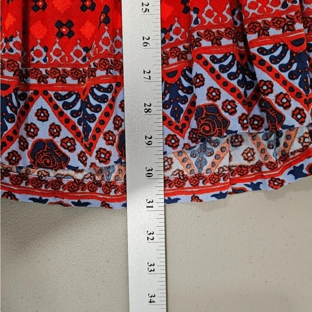 Free People Womens Charlotte Tunic Mini Dress‎ Small Boho Geometric Festival